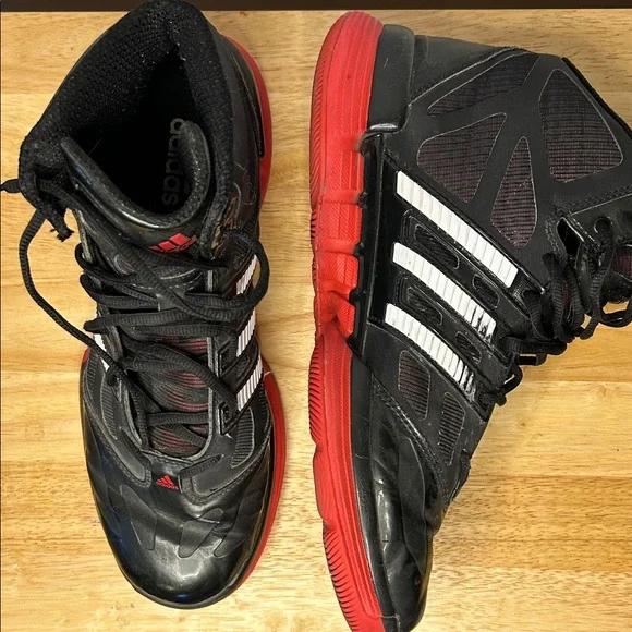 adidas Black and Red Men's Shoes - Picture 4 of 12